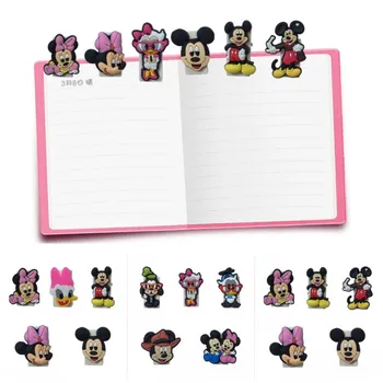 

12pcs Mickey Cute Cartoon Bookmarks for Books Card Note Holder at School&Office Paper Clips for Kids DIY Craft USB Binding Clips