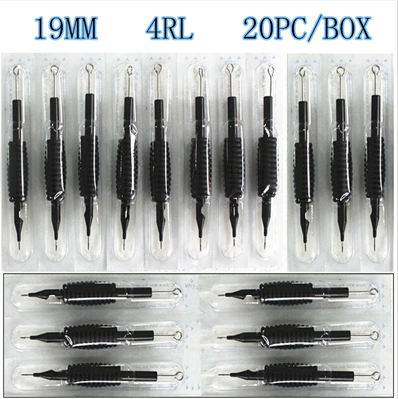 YILONG 20 x одноразовые насадки для тату трубки с иглы в ассортименте 4RL Размер 3/"(19 мм) для пистолет для татуировки чернил чашки комплект держателей