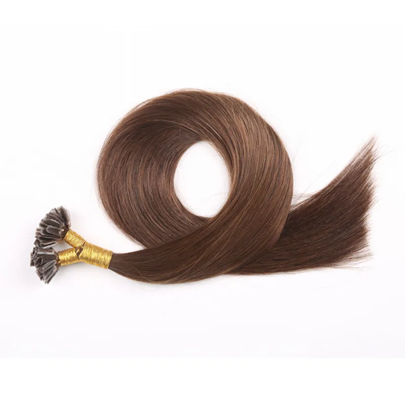 182022 1gs 50glot Virgin Hair Keratin U NailTip Straight Human Hair Extensions