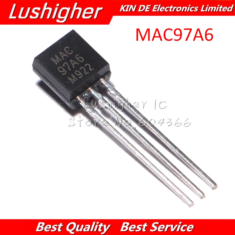 15pzs MAC97A6 97A6 Tiristor Triac Bidireccional 600V 1A K1T7 2X 15pzs MAC97A6 97A6 Tiristor Triac Bidireccional 600V 1A K1T7 2X