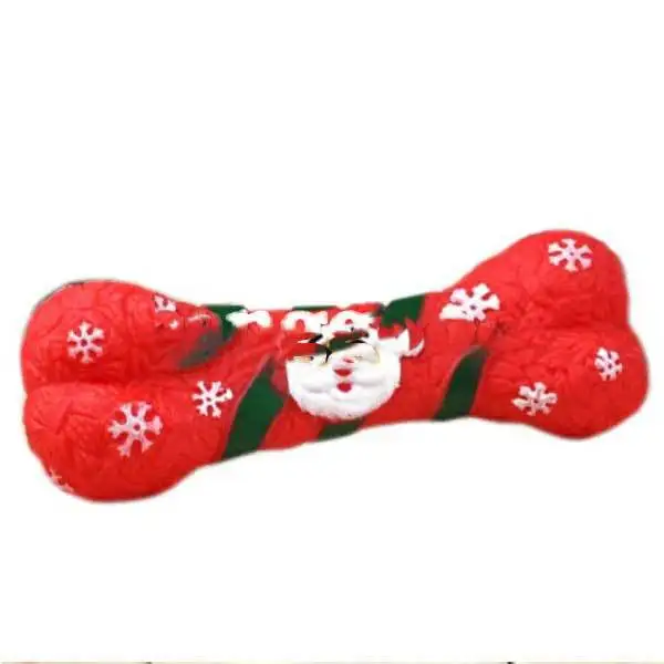 Decathlete Bone Pet Dog Toy Santa Claus Christmas Squeakertoy katana