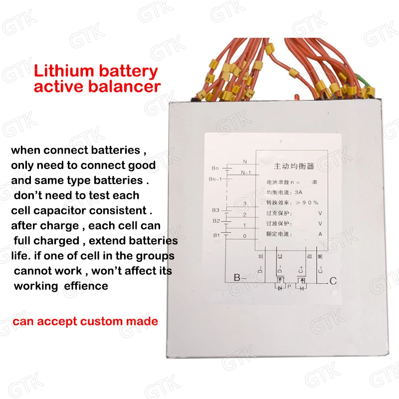 Баланс BMS активный баланс доска 3A баланс тока разница напряжения ремонт аккумулятор для литий-ионного lipo lifepo4 LTO