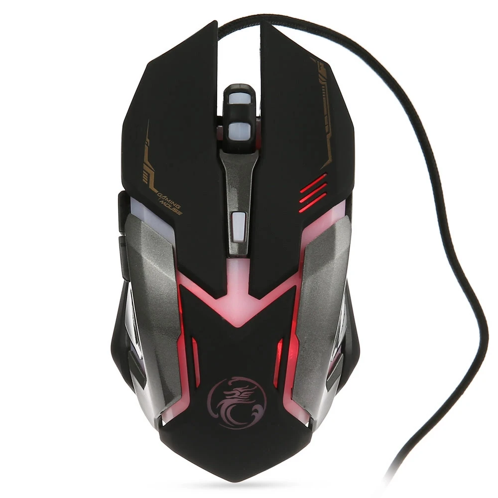 

imice V6 Wired Gaming Mouse USB Optical Mouse 6 Buttons PC Desktop Mouse Gamer Mice 3200dpi For LOL Game with Colorful Light