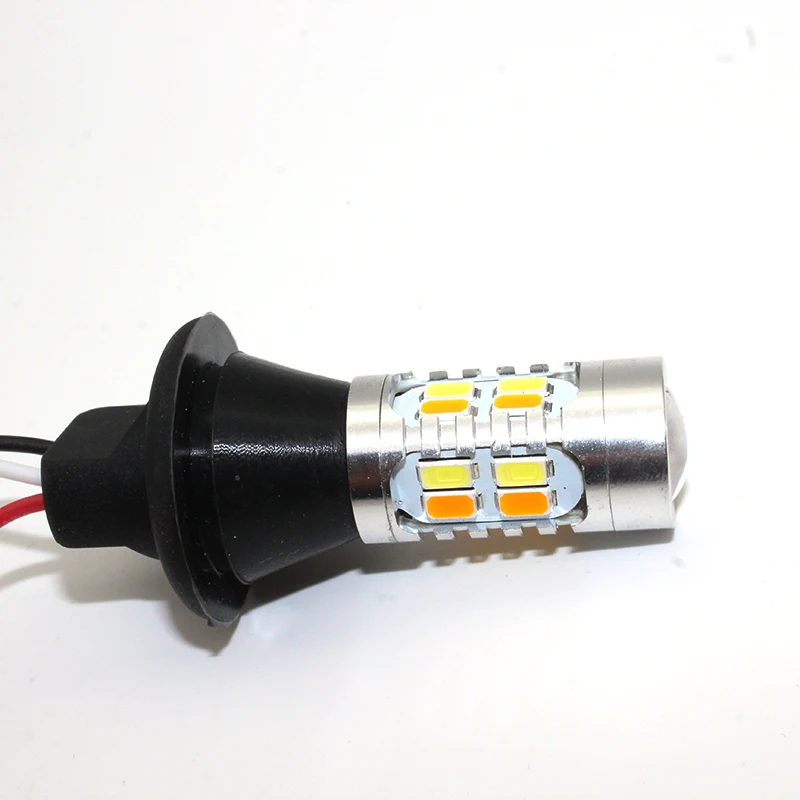 MON SU Автомобильный светодиодный светильник 20SMD T20 7440 WY21W BA15S BAU15S 1156 P21W S25 дневной