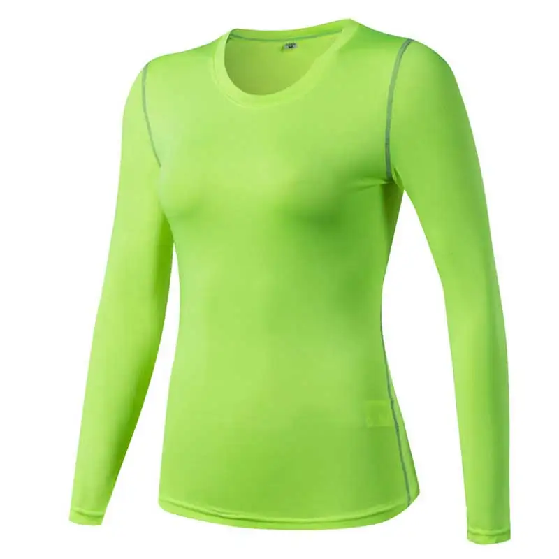 Женская футболка для фитнеса, фитнеса, тренировок, тренировок, пробежек, одежда для бодибилдинга - Цвет: Зеленый