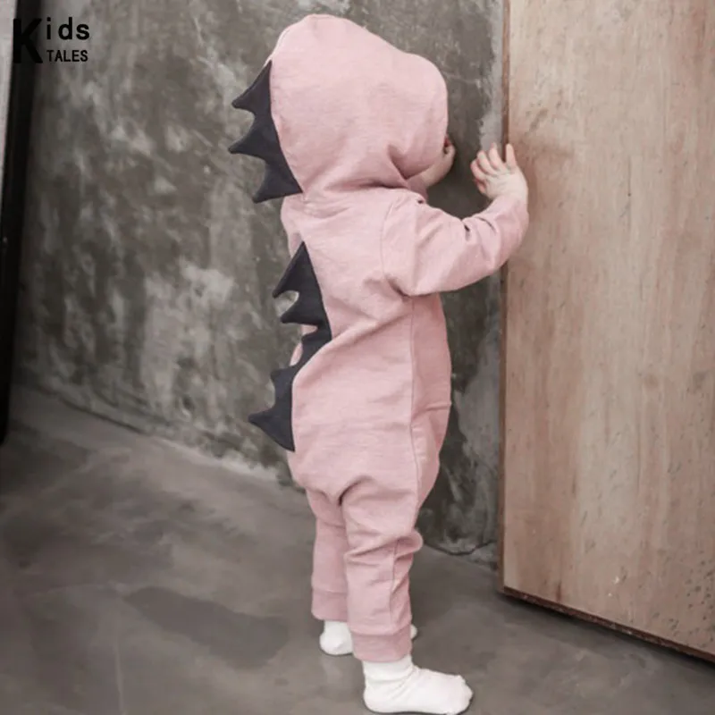 

HY059 Spring Autumn Newborn Infant Baby Boy Girl 3D Dinosaur Hooded Rompers Long Sleeve Jumpsuit Infant Outfits Bebe Clothes