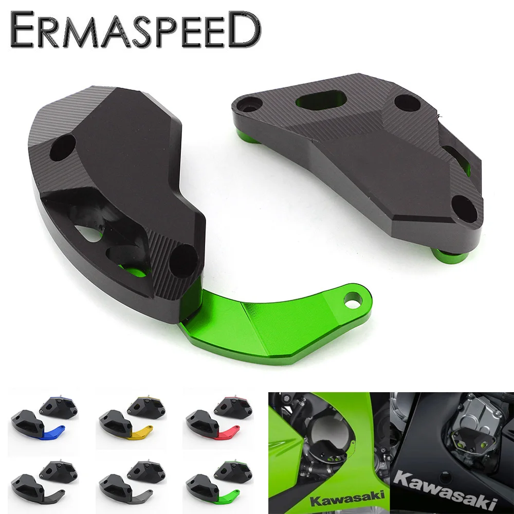 

Set Motorcycle Engine Guard CNC Aluminum Decorate Engine Cover Protector Sliders for Kawasaki ZX-10R ZX10R 2011 2012 2013 2014