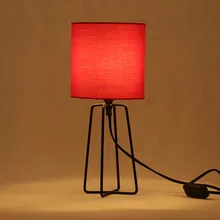 Современные Простые настольные лампы, Настольный светильник, белый льняной абажур, черное железное основание, украшение для спальни, гостиной, кабинета, офиса