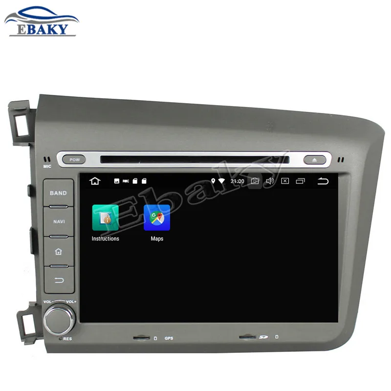 Cheap NaviTopia 8inch 4GB RAM 64GB ROM Octa Core Android 9.0 Car DVD Radio for Honda Civic 2012 with GPS navigation/wifi/bluetooth 3