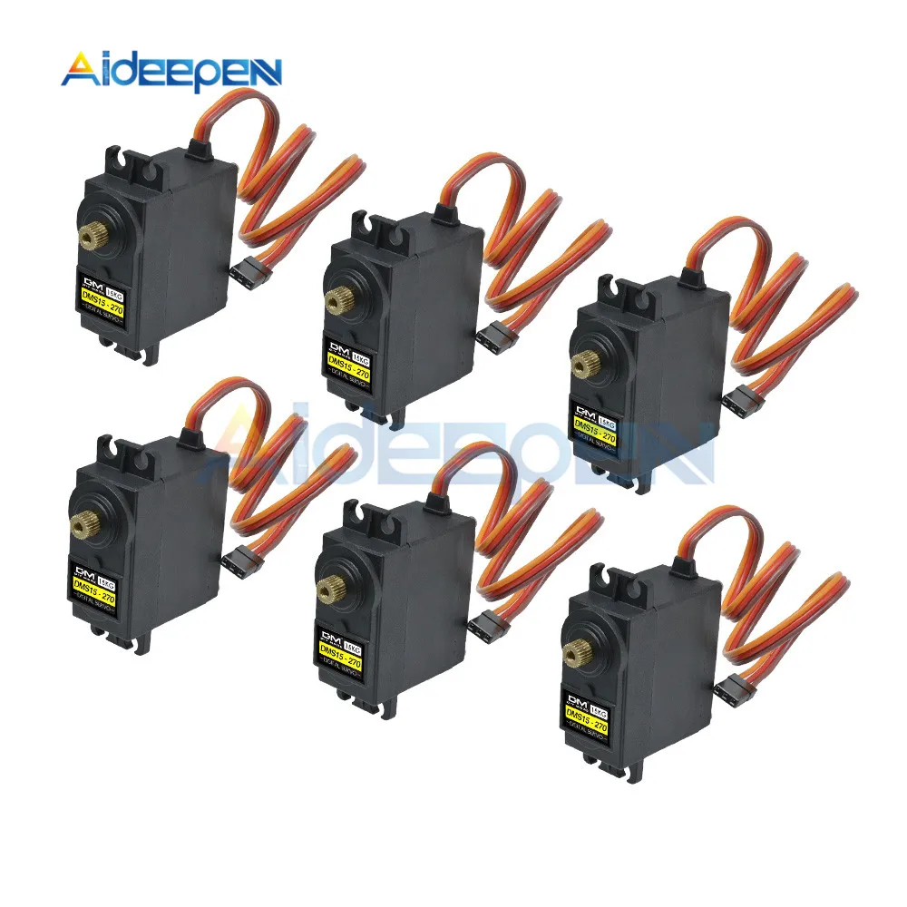 

6pcs/lot DMS15 15KG Digital Servo 270 Angel Degrees Rotation Servo for Robot