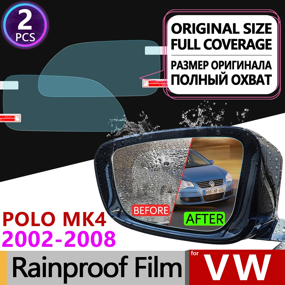 

for Volkswagen VW POLO MK4 2002 -2008 9n 9n3 Full Cover Anti Fog Film Rearview Mirror Rainproof Anti-Fog Films Clean Accessories