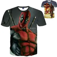 Deadpool super-héros adolescents garçons vêtements d’été t-shirt 3D shirt American Comic Dur À Cuire marque spiderman Costumes Pour les adolescents