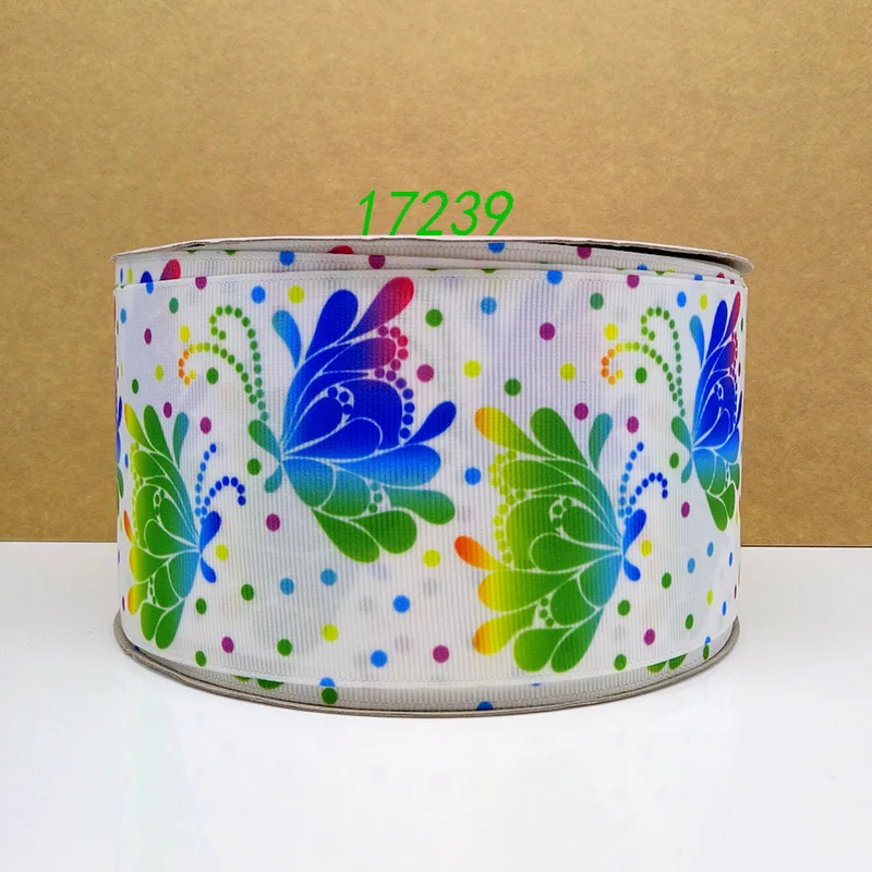 50 ярдов мультфильм напечатанный grosgrain ленты 17246 - Цвет: 17239