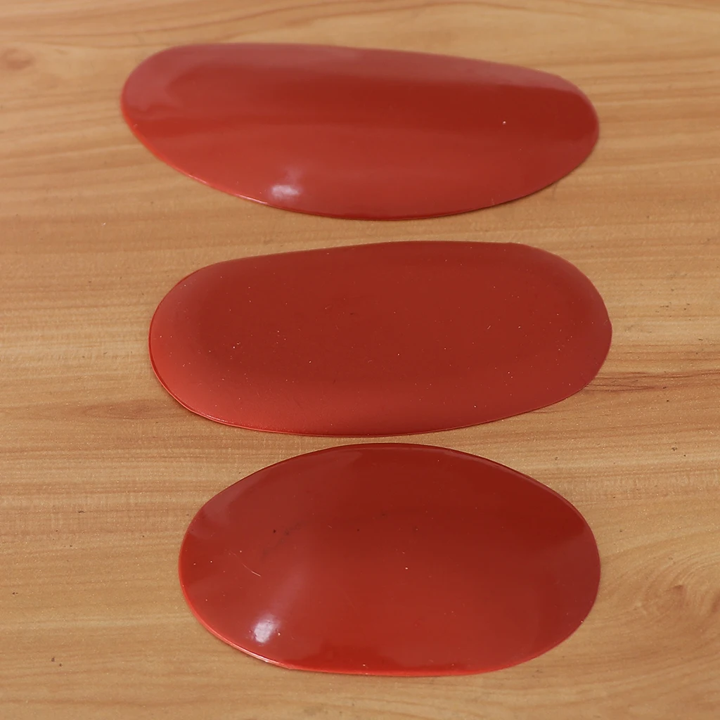 3 Pieces Assorted Size Scraping Tools Scraping Plate for Art Clay Sculpture-Fashion Red