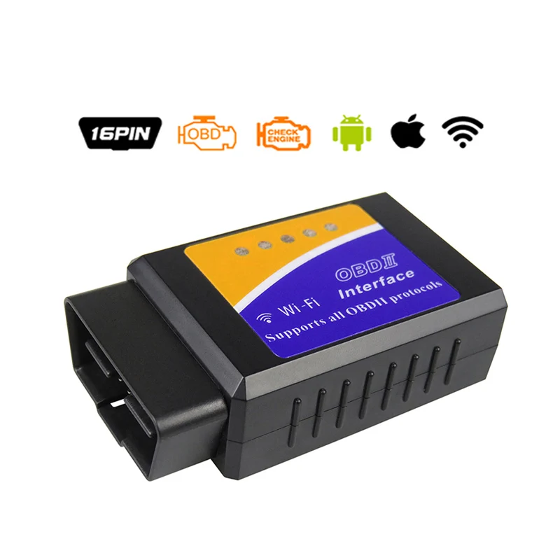 Vexverm ELM327 OBD2 Bluetooth/wifi V1.5 автомобильный диагностический инструмент ELM 327 сканер OBD II работает с Android/IOS/Windows 12 в дизель - Цвет: Wifi V1.5