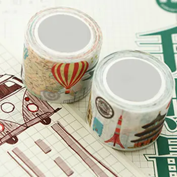 

Retro Travel Series Timeline Decorative Material Handbook Sticker Washi Tape Masking Adhesive Tape DIY Decoration Scrapbooking