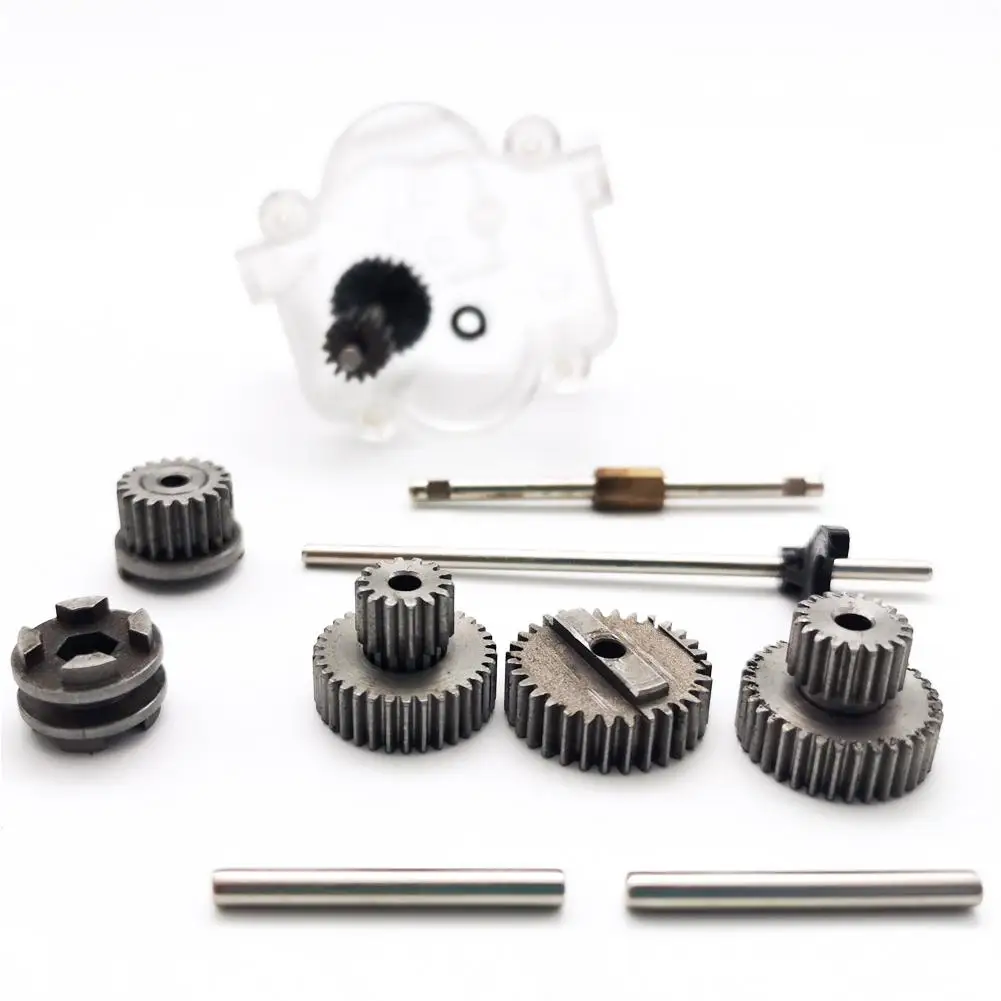 Baratos WPL 1 Set engranaje de Metal Original con Motor 370 para caja de cambios de velocidad para B1 B24 B16 B36 C24 1 16 4WD 6WD Rc Coche