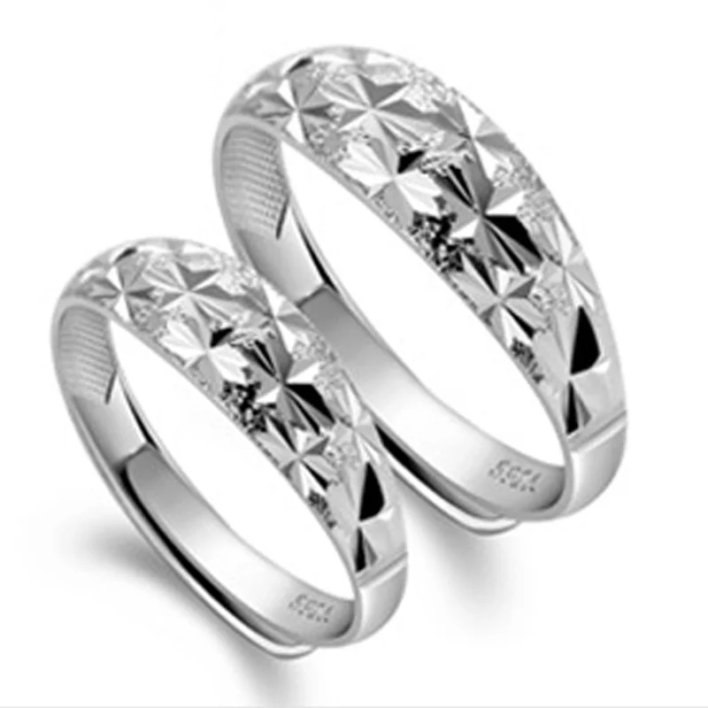 925 Sterling Silver Engagement and Wedding Rings Couples