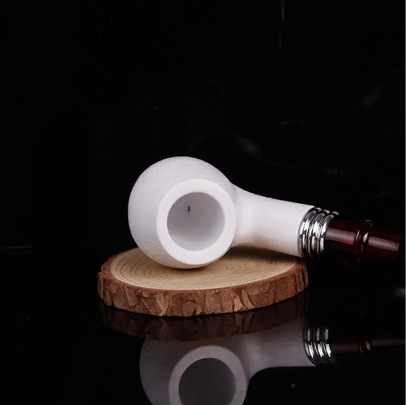 Smoking Resin Tobacco Pipe Copy Meerschaum Cigar Imitation Sepiolite Pipes for Friend