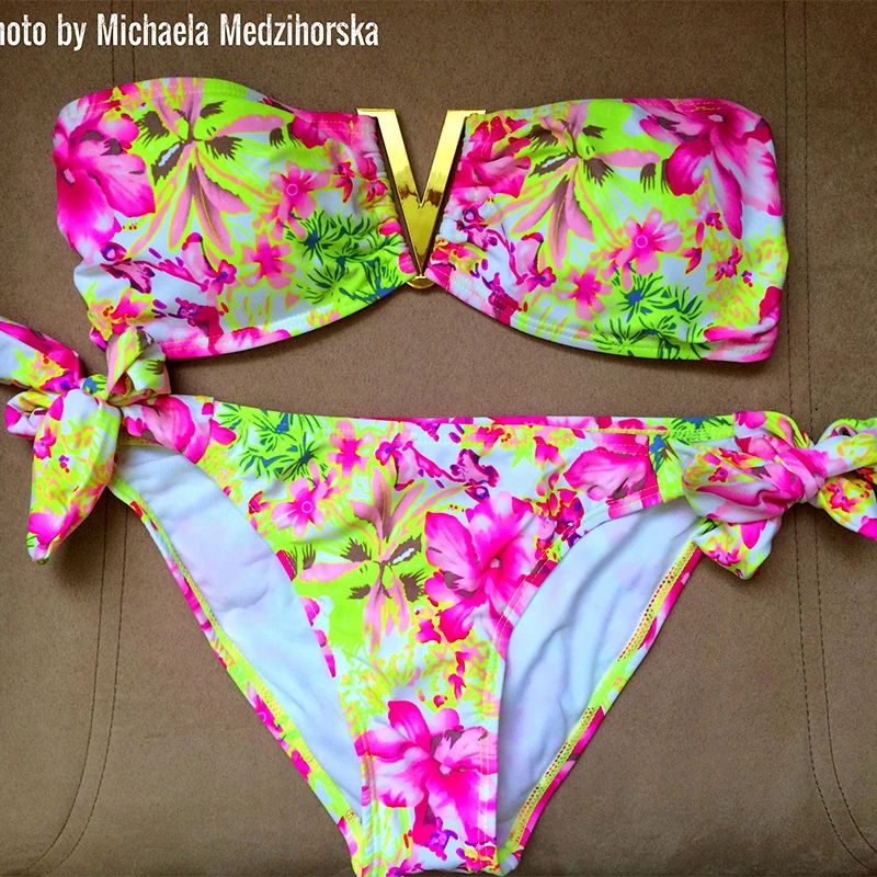 PARAKINI 2018 Spring Summer New Swimsuit Floral Bikinis Set With Removable Padding Swimsuit Biquini Women Swimwears Bathing Suit PARAKINI 2018 Spring Summer New Swimsuit Floral Bikinis Set With Removable Padding Swimsuit Biquini Women Swimwears Bathing Suit