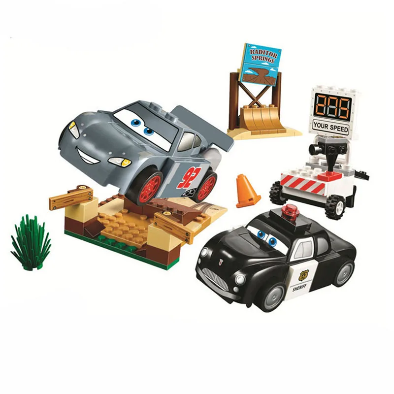 Pixar гоночный автомобиль городской технический строительный блок развивающие