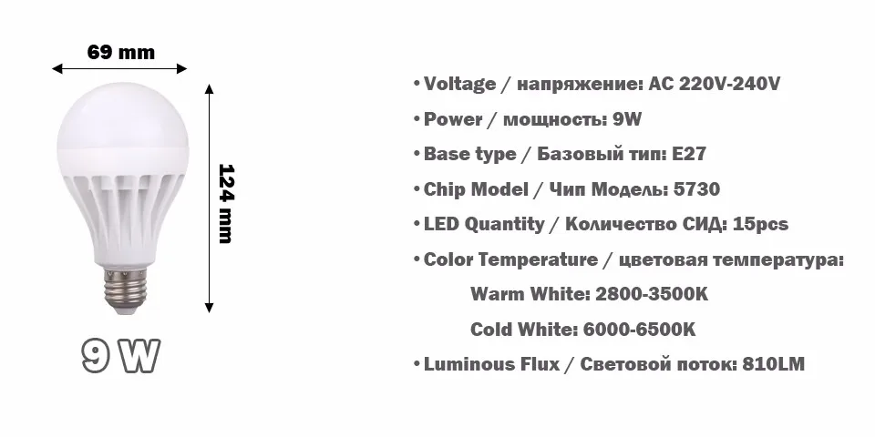 1pce светодиодный E27 220V 110V 3 Вт 5 Вт 7 Вт 9 Вт 12 Вт 15 Вт 20 Вт 30 Вт Светодиодная люстра лампочка светодиодный светильник лампы для светодиодный потолочные люстры светильник s