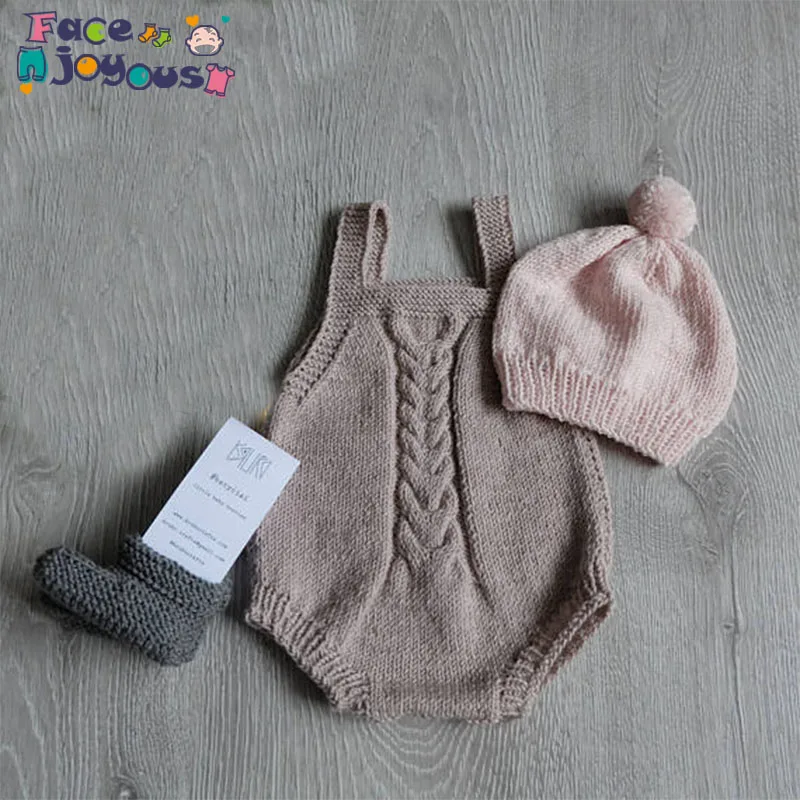 

Baby Boys Girls Knitting Rompers Cute Overalls Newborn Baby Boy Clothes Shorts Infant Baby Girl Boy Sleeveless Romper Jumpsuit