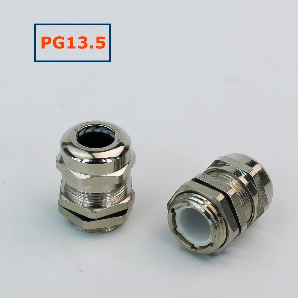 1pcs-pg13-5-cable-gland-ip68-nickel-brass-metal-waterproof-connector