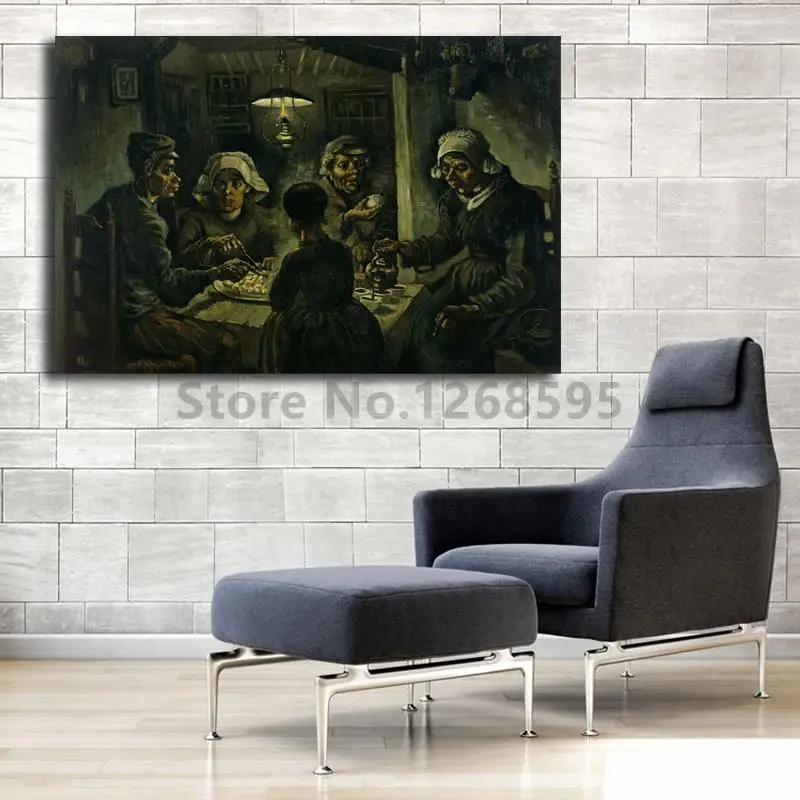 

The Potato Eaters By Vincent Van Gogh HD Canvas Painting Print Living Room Home Decor Modern Wall Art Oil Painting Poster Giclee