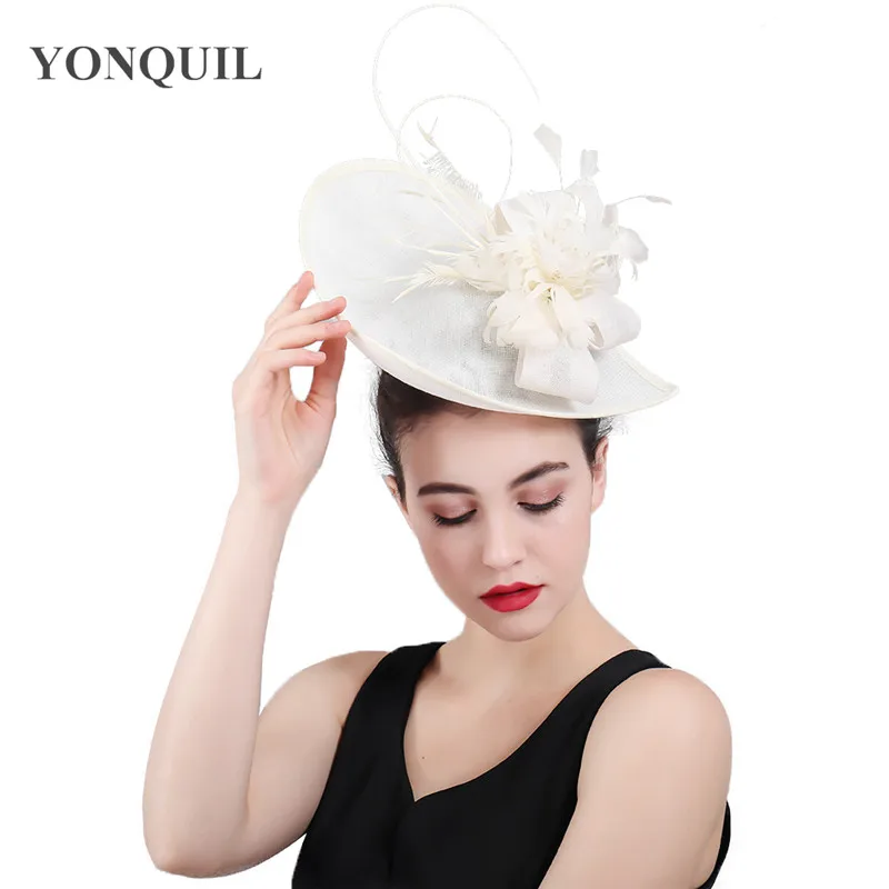 Ladies kenducky Fascinators accessory headband Wedding ladies Races occasion hat Fascinator fancy Feather Hat Party Fedora Cap
