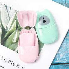 Творческий очистки Портативный Бумага мыло путешествия Рождественский подарок мыло хлопья для мытья рук 1 коробка