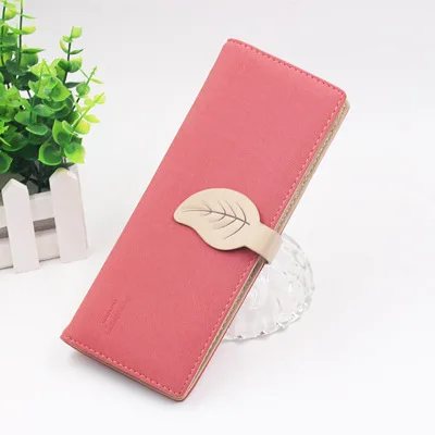 red Prettyzys, Новое поступление, Женский держатель для кредитных карт, брендовый длинный листик, дизайнерские 55 держателей карт, кожа, Винтажный дизайн, кошелек, карта - Цвет: red