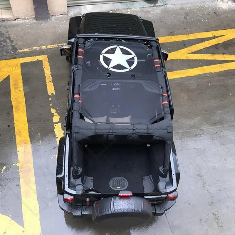Maluokasa 4 двери Защита от солнца Тенты Eclipse верхняя крышка Star крыши сетки для Jeep Wrangler JK обеспечивает УФ Защита Крышка