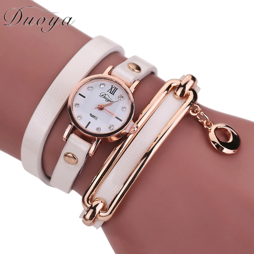 Womens leather bangle watches for women