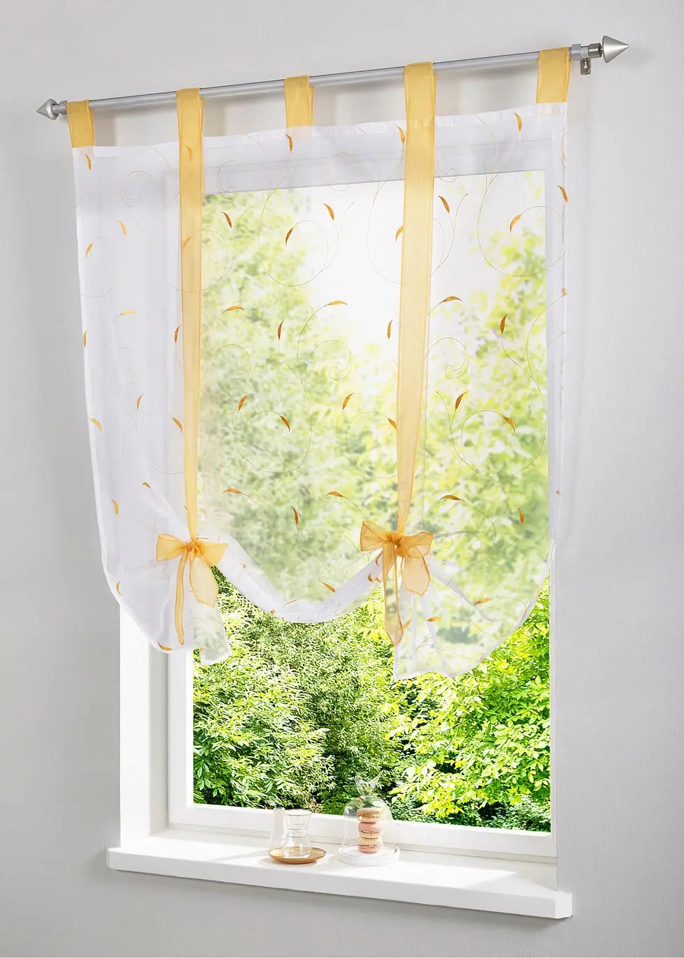 Шторы в римском стиле с вышивкой европейском кухонные оконные шторы|curtain voile|voile