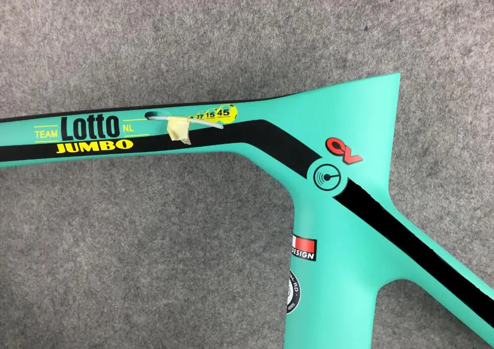 

New full carbon fiber bike frameset XR4 road bike frames blue 700C 23 25C carbon bike frame xr4 direct mount Lotto Team Jumbo