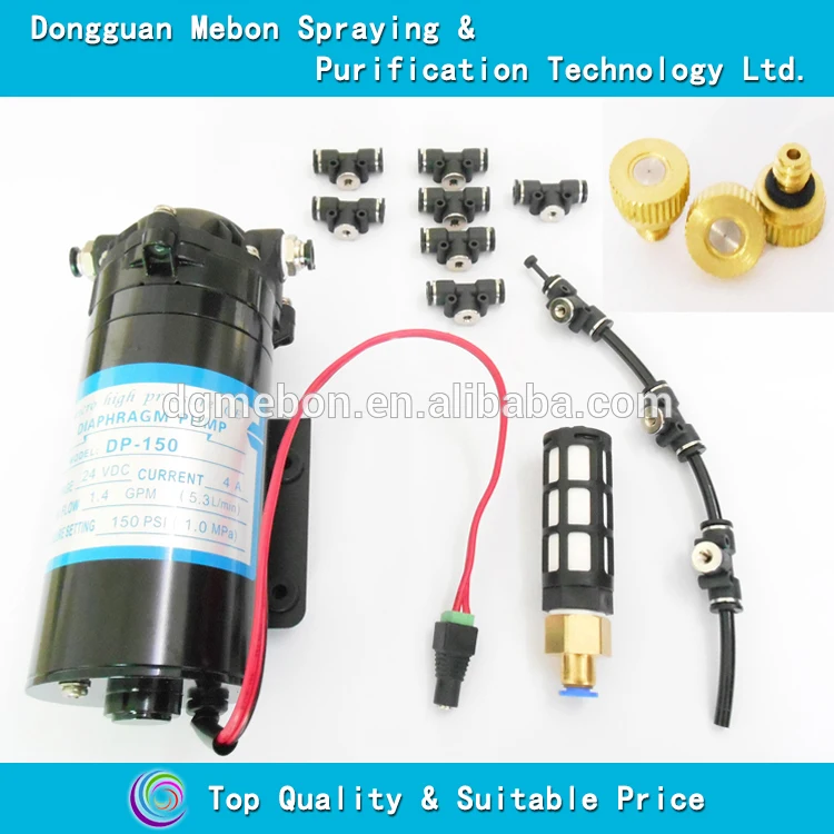 

DHL shipping 150PSI 5.3L/min fog machine pump,0.15mm orifice misting cooling systems