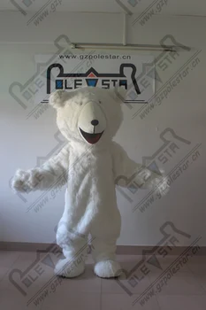 

The fluffy white polar bear mascot costumes white bear walking actor