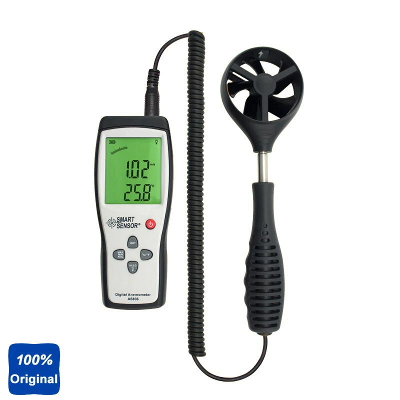 Здесь продается  100% Original AS836 Digital Wind Speed Gauge Meter Anemometer Wind Speed Direction 45m/s Relative Air Temperatur  Инструменты