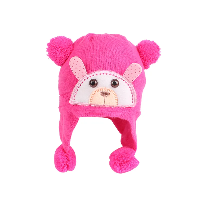 Crochet Baby Beanie Hat Warm Baby Winter Pompon Hat Cotton Soft Knitted Pattern Hat For Newborn Winter Hat Baby Girls Clothing (4)
