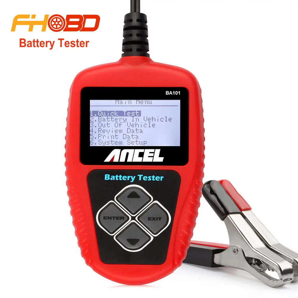 Ancel BA101 Car Battery Tester 12V Digital Analyzer 2000CCA 220AH with Japanese Korea Multi Languages BAD Cell Test Car Tools
