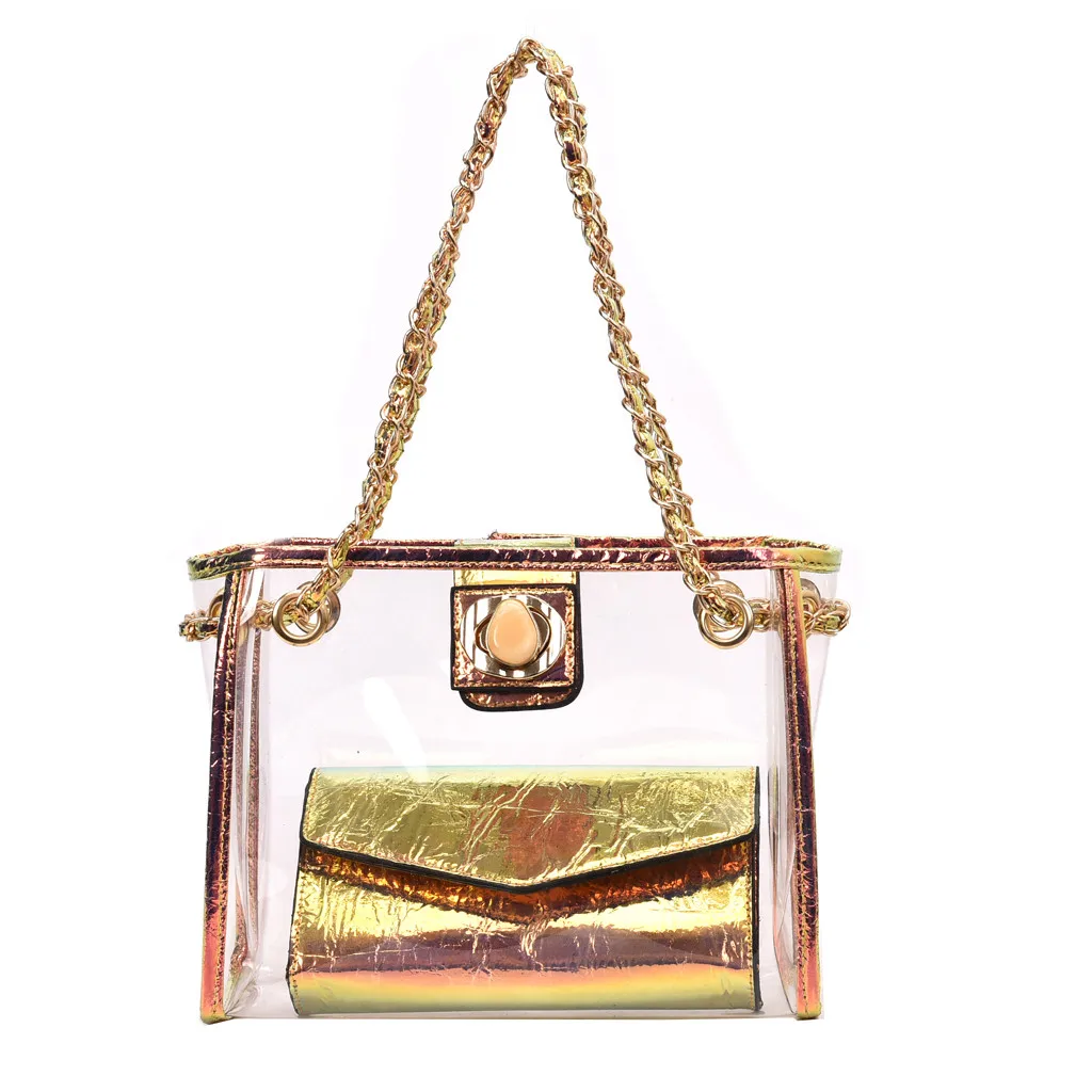 

OCARDIAN New Style Women's Handbag Solid Color Chain Jelly Shoulder Bags Mini Flap Female Messenger Bags Sac main femme J24
