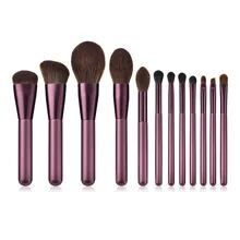 MECOLOR 12 шт. набор кистей для макияжа фиолетовая деревянная ручка набор инструментов для макияжа набор косметических кистей