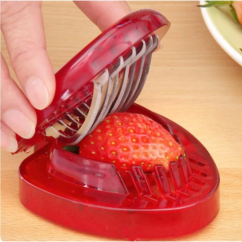 Fast Strawberry Cutter Slicer Fruit Carving Tools Salad Berry Cake Decoration Cutter Kitchen Gadgets And Accessories