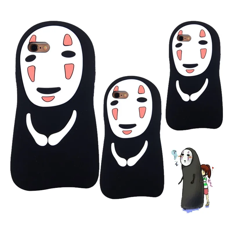 

3D Cartoon Cute Spirited Away Soft Silicone Cases For iPhone Xs Max XR 7 8 Plus 5 5S SE 6 6S 6S Plus No Face Man Back Cover
