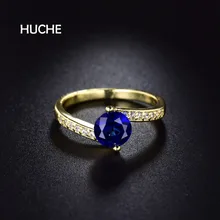 HUCHE Irregular Prue Gold Color Wedding Ring For Women Pave With AAA Cubic Zircon Luxury Copper Fashion Jewelry For Gift HYJR128