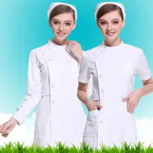 Beautiful Angel Nurses Long Sleeve Winter Women's White Big Skull Short Sleeve Partial Stand Collar Winter Wear Medical Workwear