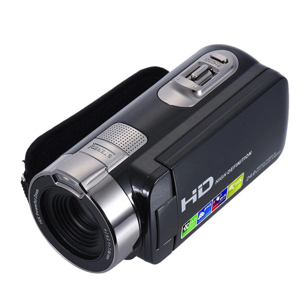 Andoer HDV-302P 3,0 дюймов ЖК-дисплей Экран Full HD 1080 P 15FPS 24MP 16X цифровой зум Anti-shake цифрового видео DV Камера видеокамера