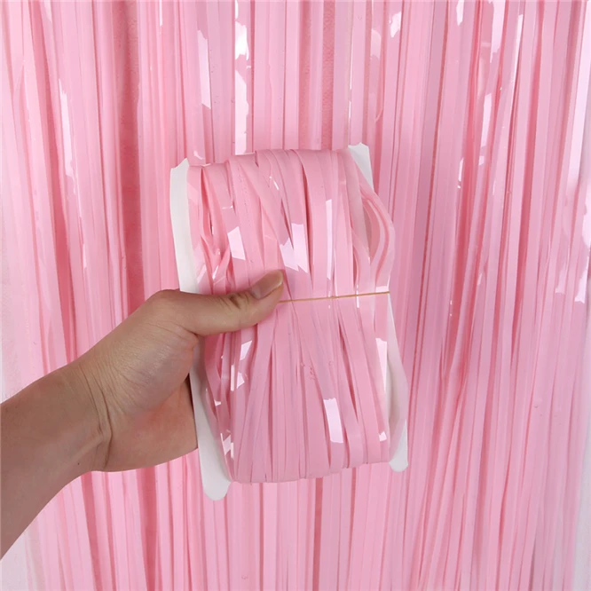 

Hot 1x2m Party Backdrop Macaron Curtains Glitter Fringe Curtain Birthday Wedding Decoration Adult Anniversary Decor