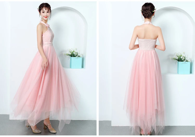 Сладкие воспоминания хорошего качества шампанского розового цвета платья серого цвета для подружек невесты выпускные сестры группа свадебное платье SW180419